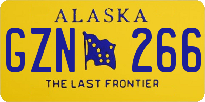 AK license plate GZN266