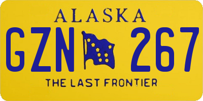 AK license plate GZN267