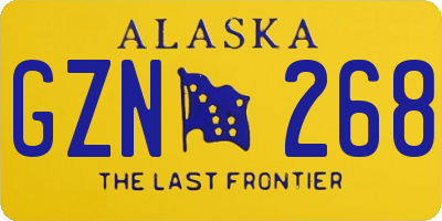 AK license plate GZN268