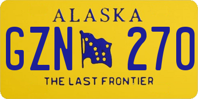 AK license plate GZN270