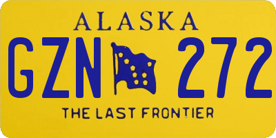 AK license plate GZN272
