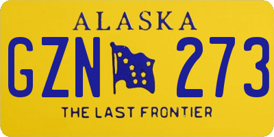 AK license plate GZN273