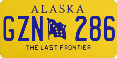 AK license plate GZN286