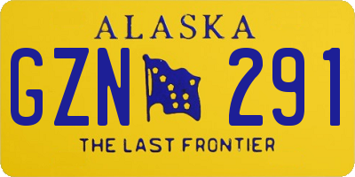 AK license plate GZN291