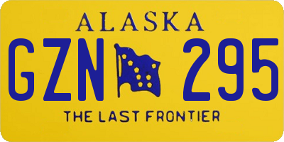 AK license plate GZN295