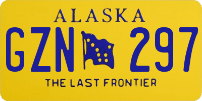 AK license plate GZN297