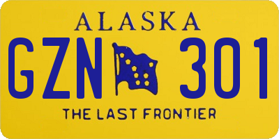 AK license plate GZN301