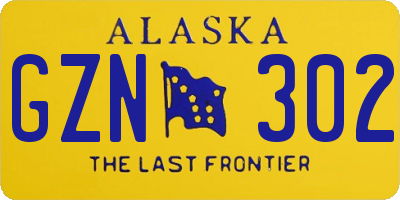 AK license plate GZN302