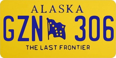 AK license plate GZN306