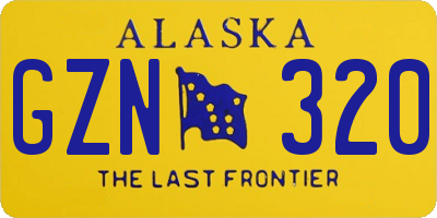 AK license plate GZN320