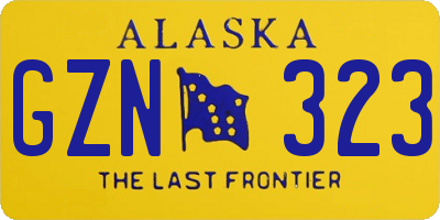 AK license plate GZN323