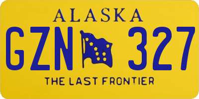 AK license plate GZN327