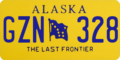 AK license plate GZN328