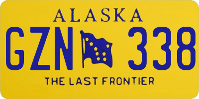 AK license plate GZN338