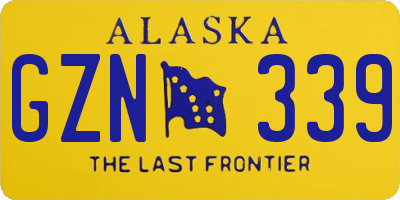 AK license plate GZN339