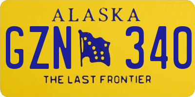 AK license plate GZN340