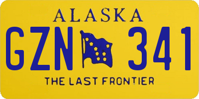 AK license plate GZN341