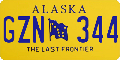 AK license plate GZN344