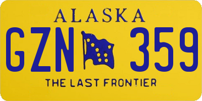 AK license plate GZN359