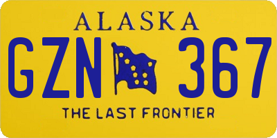 AK license plate GZN367