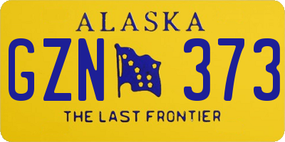 AK license plate GZN373