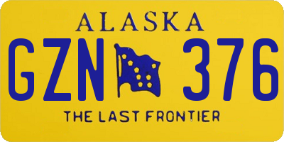 AK license plate GZN376