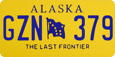 AK license plate GZN379