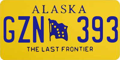 AK license plate GZN393