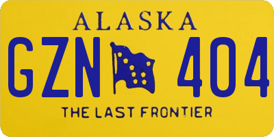 AK license plate GZN404