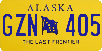 AK license plate GZN405