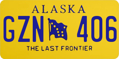 AK license plate GZN406