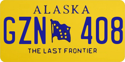 AK license plate GZN408