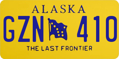 AK license plate GZN410