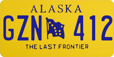 AK license plate GZN412