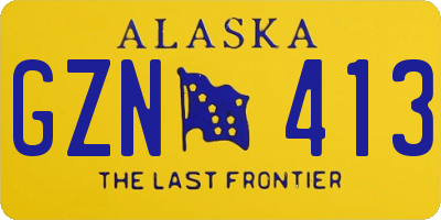 AK license plate GZN413