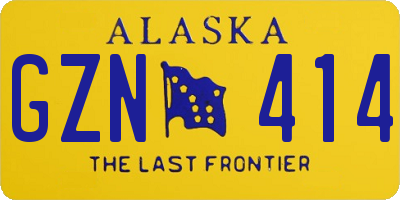 AK license plate GZN414