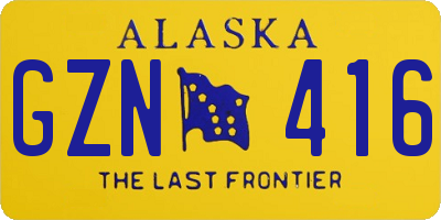 AK license plate GZN416