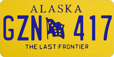 AK license plate GZN417