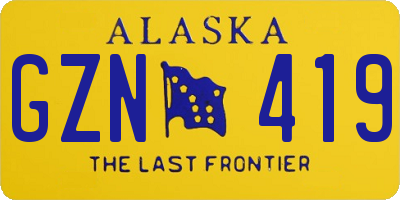 AK license plate GZN419