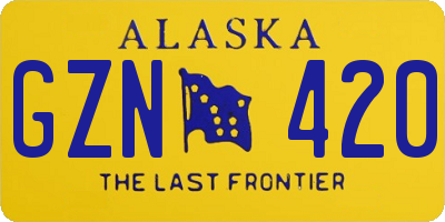 AK license plate GZN420