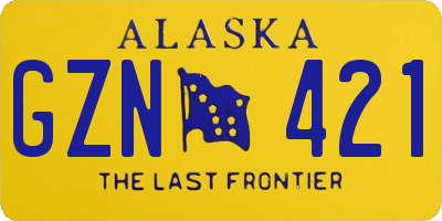 AK license plate GZN421