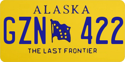 AK license plate GZN422