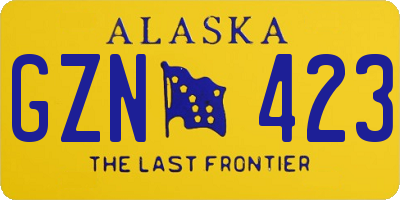 AK license plate GZN423
