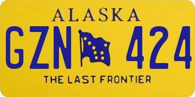 AK license plate GZN424