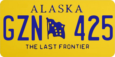 AK license plate GZN425