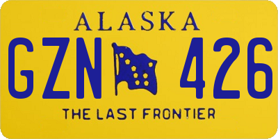 AK license plate GZN426