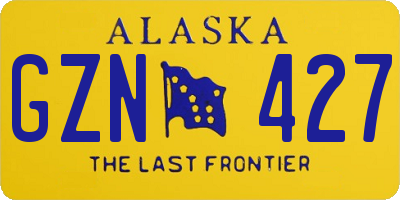 AK license plate GZN427