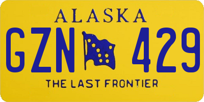 AK license plate GZN429