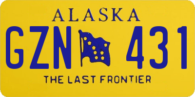 AK license plate GZN431