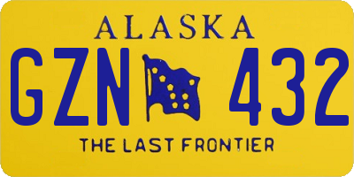 AK license plate GZN432